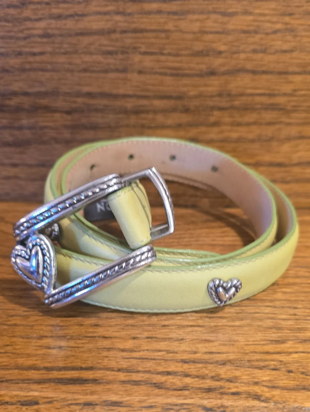 Brighton Leather Chartreuse  Women's Belt